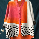 Rowena | Artistic Print Summer Blouse