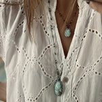 Mary White Hollow V Neck Casual Dress