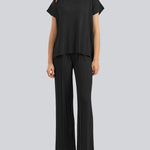 Women's Two Piece Outfits Sweater Sets Knit Pullover Tops High Waisted Pants Lounge Sets