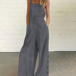 Wide Leg Bib Pants Rompers