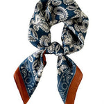 Retro Contrast Bohemian Paisley Print Satin Scarf