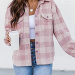 Shirt Jackets Button Down Long Sleeve Collared Shacket Coats