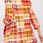 Casual Blazer For Women Color Plaid Long Sleeve Open Front Work Office Suit Jacket With Pocket
