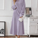 Elegant Knitted Two Pieces Sets One-shoulder Sweater Top Elastic Waist Fishtail Skirt