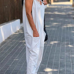 Relaxing Bay Solid Color Pocketed Casual Beach Jumpsuit