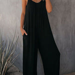 suspenders print jumpsuit