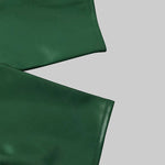 Bodycon Long Sleeves Buttoned Elasticity Ruffle Trim Solid Color Split-Joint Lapel Midi Dresses