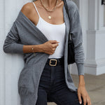 Long Sweaters Cardigan with An Open Front