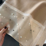Sun-Protection Beaded See-Through Shawl&Scarf
