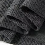 KZZ Men's Summer Waffle-Knit Athleisure Set