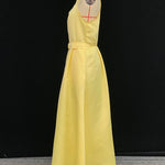 A-Line Loose Belted Pleated Pockets Solid Color V-Neck Midi Dresses
