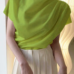 Urban Solid Color Short Sleeve T-Shirt Top