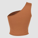 One-shoulder Sports Tank Tops Crop Tops Vest