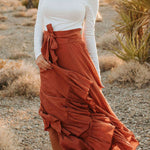 High waist irregular splicing all-match casual skirt