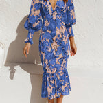 Latisha Floral Smocked Waist Midi Dress