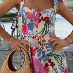 Summer casual floral print dress