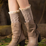 Original Creation Keep Warm Hollow Jacquard Leg Warmers Accessories