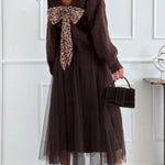 Gisella Tulle High-rise Elastic Waist Layered Flowy Midi Skirt