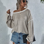 Oversized Soft Knit Long Batwing Sleeve Pullover Sweater Tunic Outfit Tops