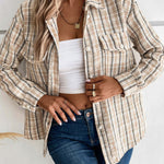SPICE HARVEST PLAID SHACKET