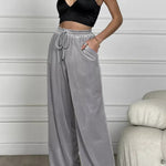 Golden Velvet Wide -legged Pants Straight Velvet Pants