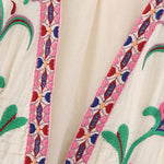 Retro Floral Embroidered Gillet Ethnic Weatern Vest Jacket Sleeveless Cardigan Crop Top