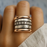Vintage Chunky Layered Gold Ring