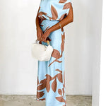 Off Shoulder Waisted Print Maxi Dress