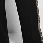 High Waisted Loose Buttoned Pockets Solid Color Pants Trousers