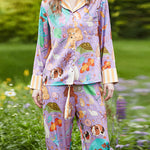 Guinea Pig and Fish Print Home Long-sleeved Two-piece Set