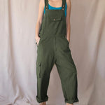 Nadorine Women's Button Strap Long Casual Romper Jumpsuit Pocket Playsuit