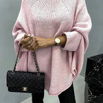 Remember Me Knit Crew Neck Poncho Loose Sweater
