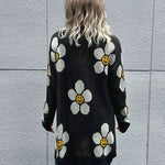 Floral Button Down Longline Cardigan