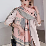 Personality Warm Cartoon Print Shawl&Scarf