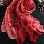 Original Floral Sun-Protection Silk Scarf