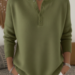Monica™ | Women's Classic Button Knit Sweater