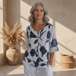 Eloriel | Floral button-down blouse