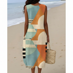 Irina | Robe midi géométrique