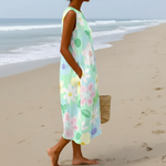 Erin | Robe mi-longue pastel fleurie