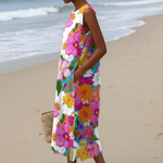 Edurne | Vibrant Floral Midi Dress