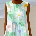 Erin | Robe mi-longue pastel fleurie