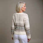 Amira | Hem-Banded Snowflake Cardigan