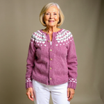 Linda | Retro Icelandic Knit Cardigan