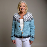 Cynthia | Retro Icelandic Knit Cardigan