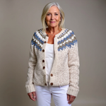 Kathleen | Retro Icelandic Knit Cardigan
