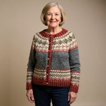 Fabiola | Retro Icelandic Knit Cardigan