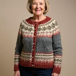 Atasha | Slate Rust Leaf Band Cardigan