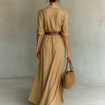 Victoria | Casual Lapel Maxi Dress