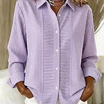 Norelle™ | Casual Striped Button Front Blouse