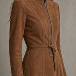 Rosa | Belted Zip-Front Midi Dress